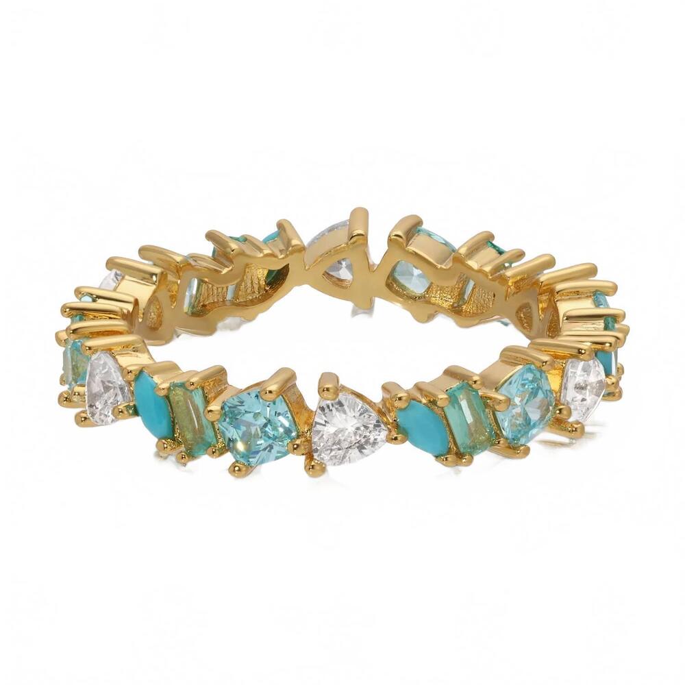 NEW NATIVE GEM women's vienna ring in green opal